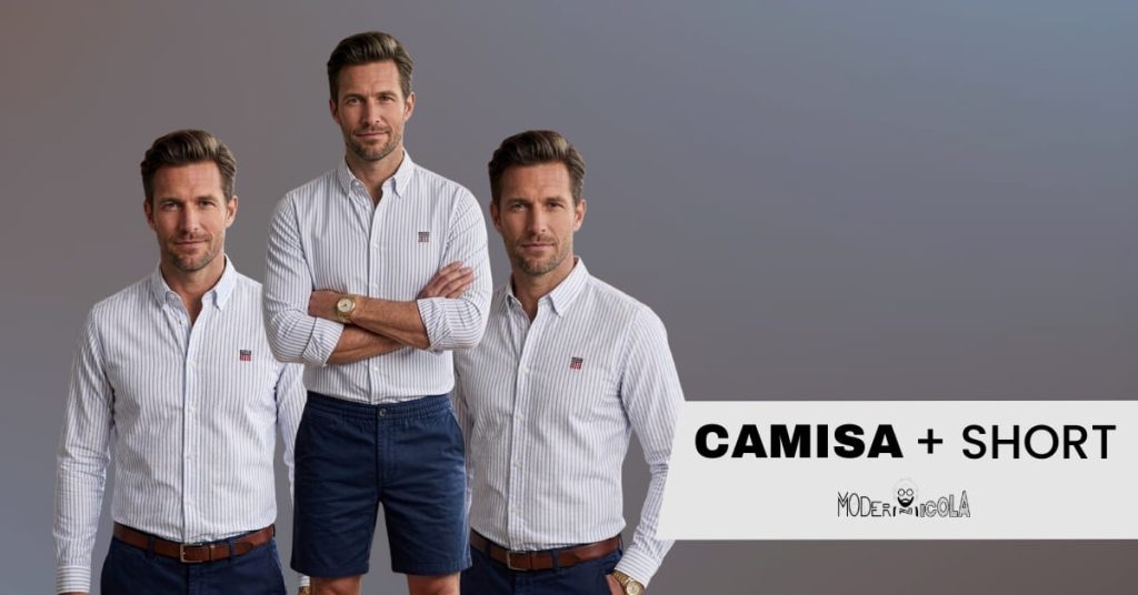 camisa short outfit verano hombre