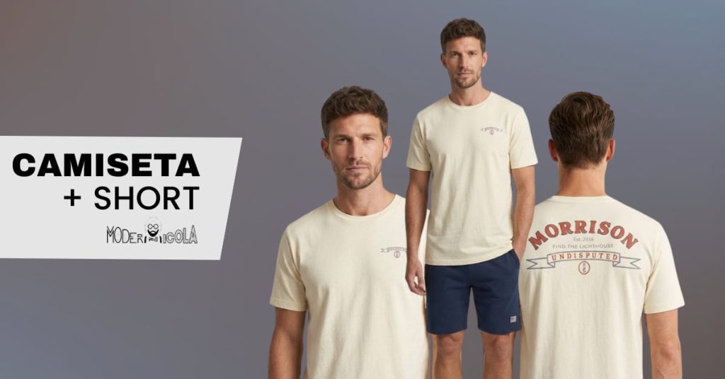 camiseta short outfit verano hombre