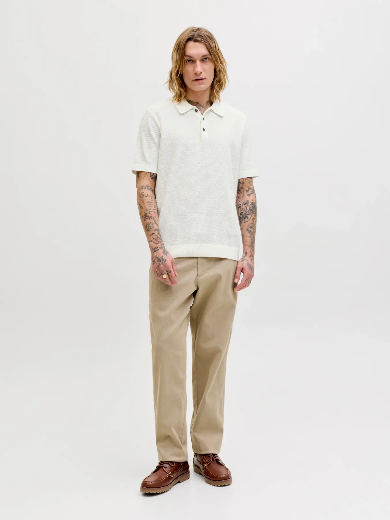Polo Punto Premium Bluriley Blanco Jack & Jones - Imagen 5