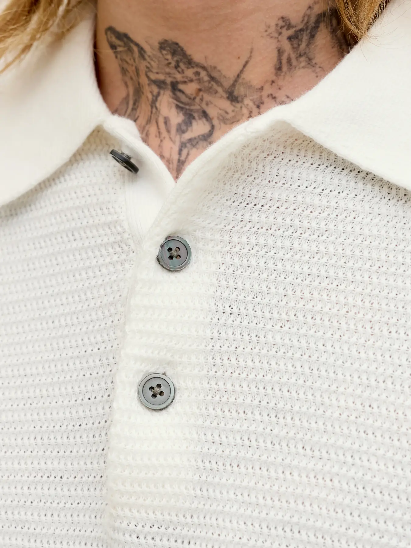 Polo Punto Premium Bluriley Blanco Jack & Jones - Imagen 7