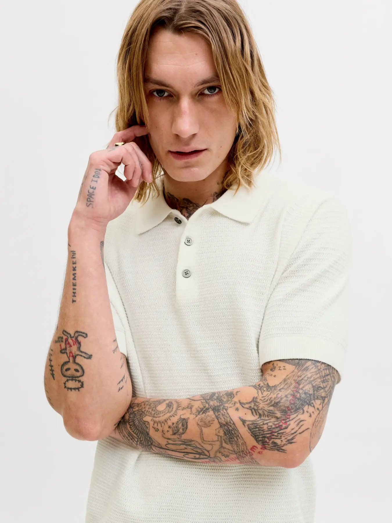 Polo Punto Premium Bluriley Blanco Jack & Jones - Imagen 8